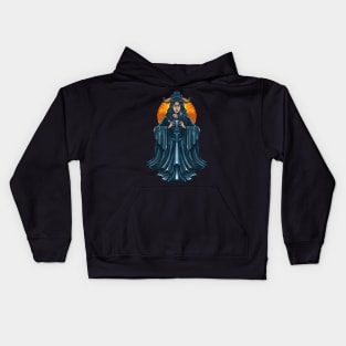 Woman Devil Illustration Kids Hoodie